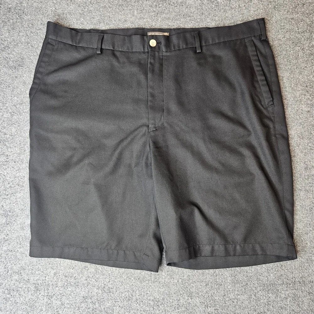 Peter Millar Men's Crown Sport Golf Shorts Size 40 Black Travel Stretch Comfort